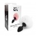 Силиконовая анальная пробка М Art of Sex - Silicone Butt plug Rabbit Tail, Белый