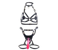Сбруя со страпоном LOCKINK SEVANDA Queen Sheba Set with Pink Dildo