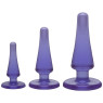 Набор анальных пробок Doc Johnson Crystal Jellies Anal Initiation Kit - Purple