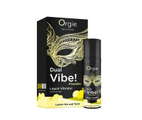 Жидкий вибратор Orgie - Dual Vibe! Lemon Gin And Tonic Kissable Liquid Vibrator (15 мл)