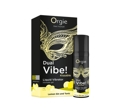 Жидкий вибратор Orgie - Dual Vibe! Lemon Gin And Tonic Kissable Liquid Vibrator (15 мл)