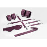 Набор Feral Feelings BDSM Kit 5 Burgundy, наручники, поножи, коннектор, маска, паддл