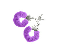 Наручники S Pleasures Furry Cuffs Purple с пушистой отделкой, 2 ключа в комплекте