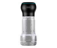 Мастурбатор Kiiroo Feel Pocket Crystal с всасывающей интерактивной насадкой PowerBlow Combo Set