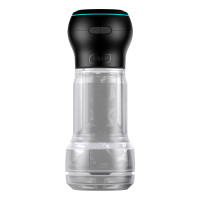 Мастурбатор Kiiroo Feel Pocket Crystal с всасывающей интерактивной насадкой PowerBlow Combo Set