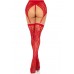 Чулки Leg Avenue Leg Avenue Lace thigh highs & garterbelt Red One Size