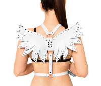 Женская портупея Art of Sex - Wings белая L-2XL, экокожа