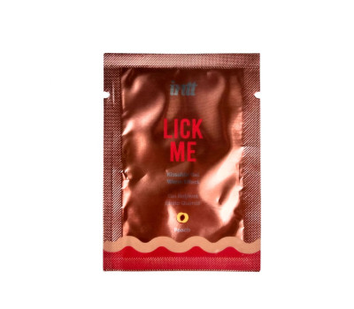 Пробник геля для оральных ласк с согревающим эффектом INTT Lick Me Kissable Gel Peach 2 мл
