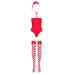 Боди Obsessive Kissmas teddy red L/XL (мятая упаковка!!!)