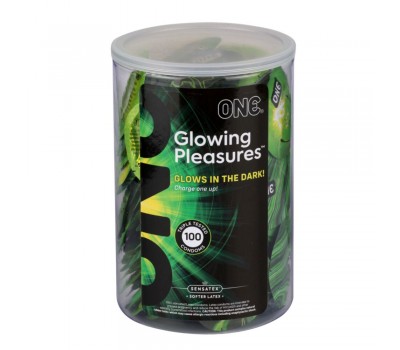 Набор презервативов ONE Glowing Pleasures 100 шт, мегапак тюб