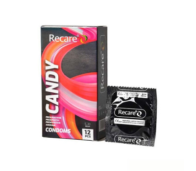Презервативы Holographic Recare Delay Candy Condoms 12 шт, пролонгирующий эффект, конфетный аромат