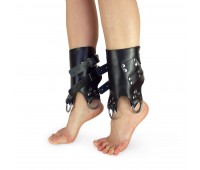 Поножи манжеты для подвеса за ноги Leg Cuffs For Suspension из натуральной кожи, цвет черный