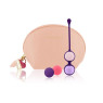 Набор вагинальных шариков Rianne S: Pussy Playballs Nude, вес 15г, 25г, 35г, 55г, монолитные