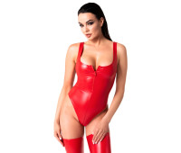 Боди Noir Handmade F352 Red powerwetlook body - XXL