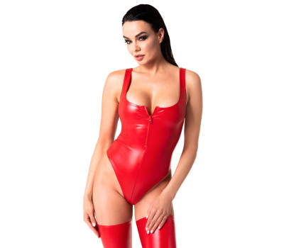 Боди Noir Handmade F352 Red powerwetlook body - XXL