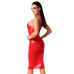 Платье Noir Handmade F354 Red powerwetlook dress - L