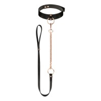 Ошейник с поводком Rosy Gold - Collar with Leash - Black