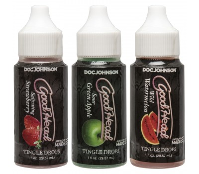 Набор капель для минета Doc Johnson GoodHead - Tingle Drops (Watermelon, Green Apple, Strawberry)