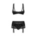Комплект Obsessive Lecille 3-pcs crotchless set 2XL/3XL