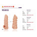 Насадка на член Kokos Nude Sleeve NS 003 L (мятая упаквка!!!)