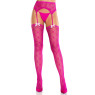 Колготки-чулки Leg Avenue Heart Garterbelt Stockings One Size Magenta