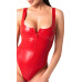 Боди Noir Handmade F352 Red powerwetlook body - XXL