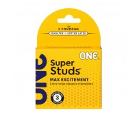 Презервативы ONE Super Studs 3 шт, картонная коробка