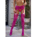 Колготки-чулки Leg Avenue Heart Garterbelt Stockings One Size Magenta