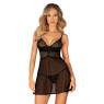 Пеньюар и трусики Obsessive Chemeris babydoll & thong M/L