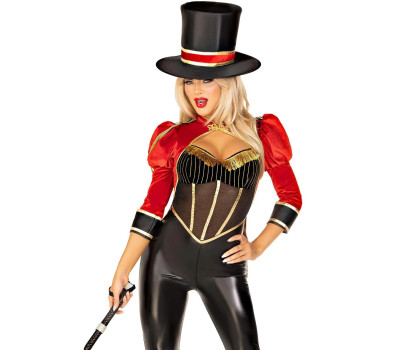 Костюм циркачки Leg Avenue Circus Ringmaster Diva Catsuit L
