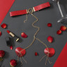 Пестис-сердечки с кисточками и чокером JSY Nipple Sticker RT236114 Red