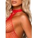 Бодистокинг Leg Avenue Racer neck bodystocking Red