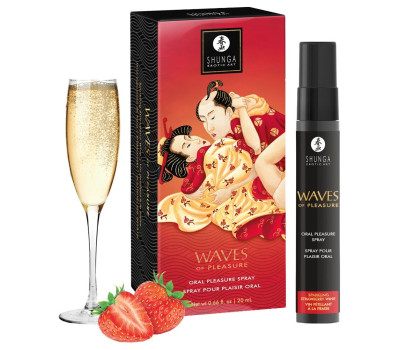 Спрей для усиления слюноотделения Shunga Waves of Pleasure Strawberry Sparkling Wine Спрей для усиления слюноотделения Shunga Waves of Pleasure Strawberry Sparkling Wine