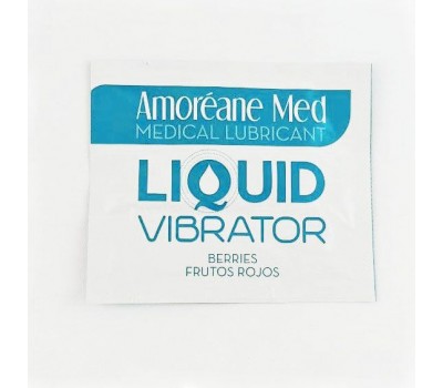 Пробник лубриканта с эффектом вибрации Amoreane Med Liquid Vibrator Berries (2 мл)