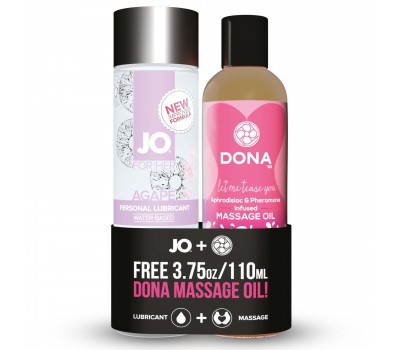 Подарочный набор System JO Limited Edition Promo Pack - Jo Agape (120мл) + DONA Flirty Massage (110)