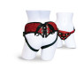 Трусы для страпона Sportsheets - Lace Corsette Strap-on Red