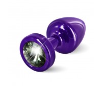 Анальная пробка со стразом Diogol ANNI round purple Карбонадо 25мм