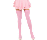 Плотные непрозрачные чулки Leg Avenue Opaque Nylon Thigh Highs Pink, One Size