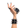 Наручники с шипами Art of Sex - Rose Spiked Leather Handcuffs, натуральная кожа