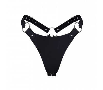 Трусики из натуральной кожи Feral Feelings - String Bikini Black