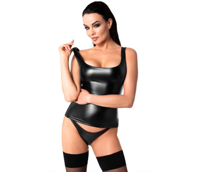 Топ Noir Handmade F346 Powerwetlook top - L