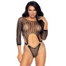 Боди Leg Avenue Top bodysuit with thong back Black