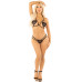 Комплект Leg Avenue Open Cup Bra and Pearl String One Size, Black