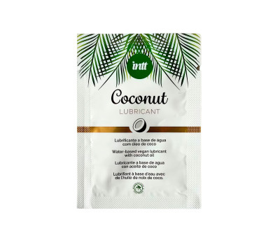Пробник ухаживающего лубриканта Intt Coconut с кокосовым маслом на водной основе (2 мл)