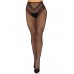 Чулки Leg Avenue Crotchless Net Tights with Heart Backseam Black One Size