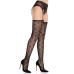 Колготки-чулки Leg Avenue Heart Garterbelt Stockings One Size Black