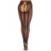 Чулки Leg Avenue Crotchless Net Tights with Heart Backseam Black One Size