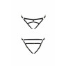 Трусики стринги из стреп KELIS THONG black L/XL - Passion Exclusive