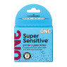 Презервативы ONE Super Sensitive 3 шт, картонная коробка (мятая упаковка!!!)