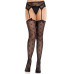 Колготки-чулки Leg Avenue Heart Garterbelt Stockings One Size Black